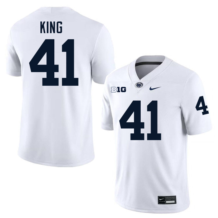 Kobe King Penn State Jersey,PSU Nittany Lions #41 Kobe King Football Uniforms-White